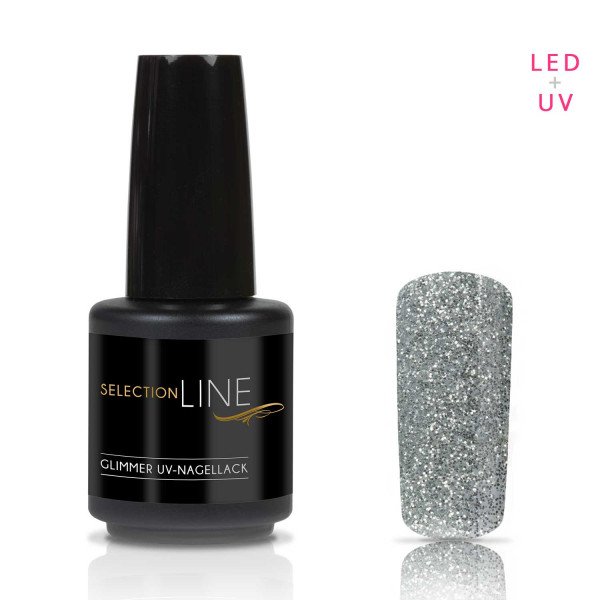 Nails & Beauty Factory Selection Line Glimmer UV Nagellack Silver 15ml