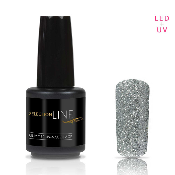 Nails & Beauty Factory Selection Line Glimmer UV Nagellack Silver 15ml