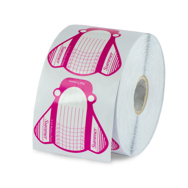 Nails Factory Modellierschablonen 500 Stück Pink-Weiß Extra Breit