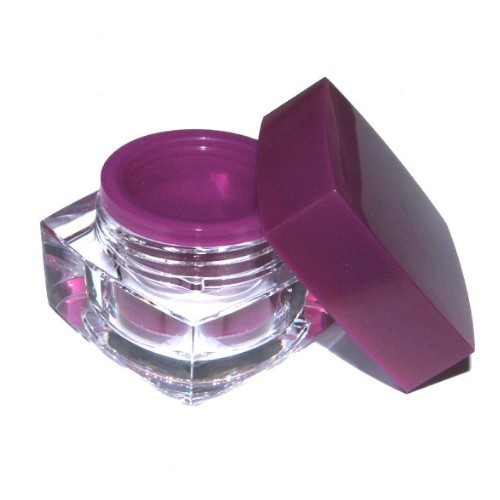 Pot à Gel de NailArt Vide Violet 15ml Lot de10