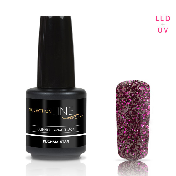 Nails & Beauty Factory Selection Line Glimmer UV Nagellack Fuchsia Star  15ml
