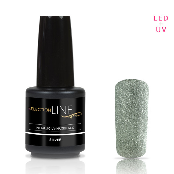 Nails & Beauty Factory Selection Line Metallic UV Nagellack Silver 15ml