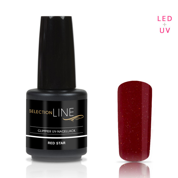 Nails & Beauty Factory Selection Line Glimmer UV Nagellack Red Star 15ml