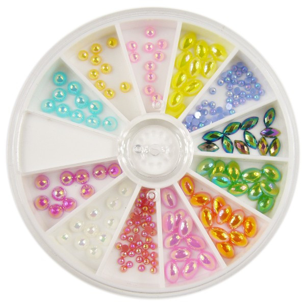 Carrousel de Nail Arts Strass, 12couleurs